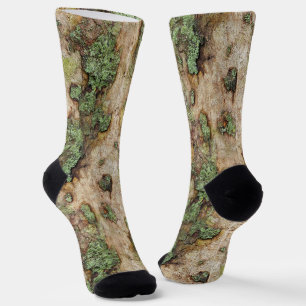 Sycamore Tree Bark Moss Lichen Socken