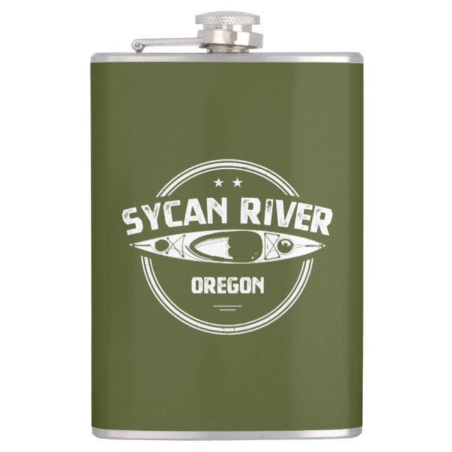 Sycan River Oregon Kayaking Flachmann (Vorderseite)