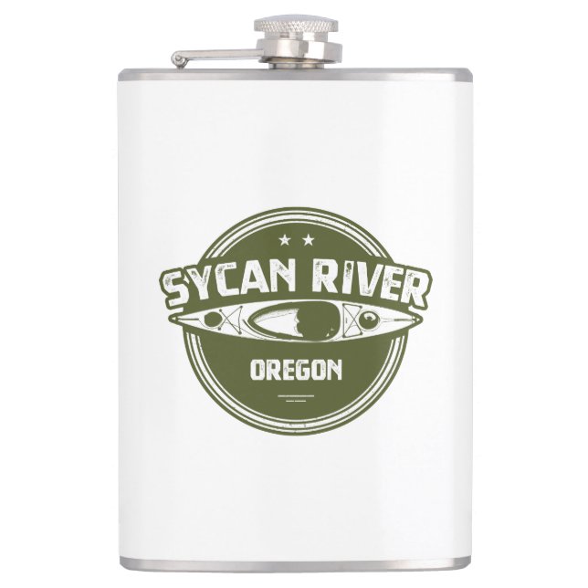 Sycan River Oregon Kayaking Flachmann (Vorderseite)
