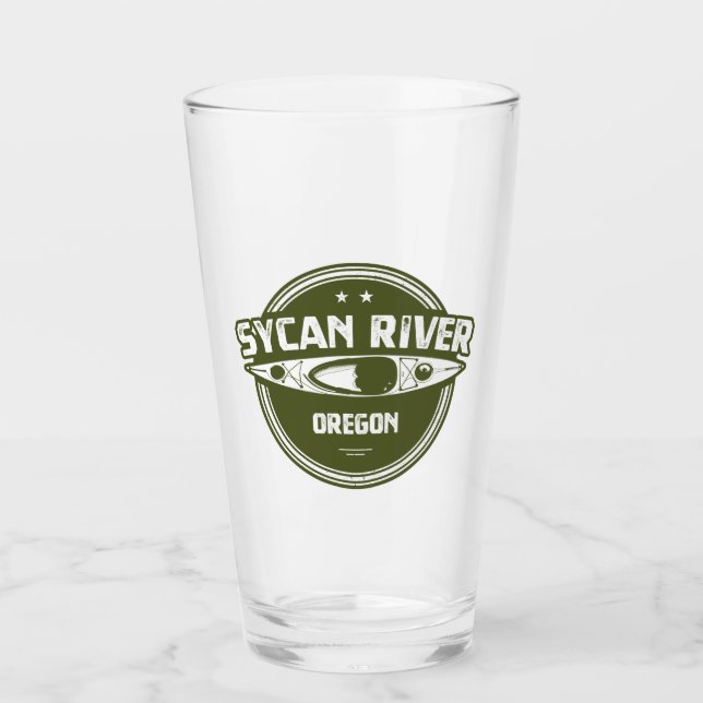 Sycan River Oregon Kayaking Glas (Vorderseite)