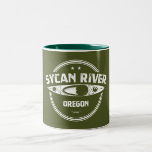 Sycan River Oregon Kayaking Zweifarbige Tasse