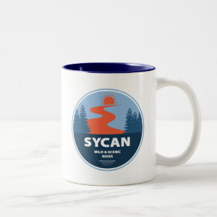 Sycan Wild and Landschaftlich River Oregon Zweifarbige Tasse