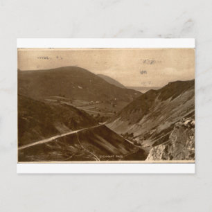Sychnant Pass Wales Vintage Sepia Landschaft Postkarte