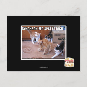 Sychronisierter Spaz-Angriff Postkarte