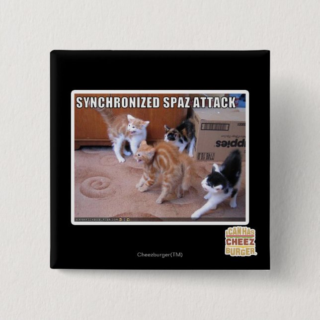 Sychronized Spaz Angriff Button (Vorderseite)