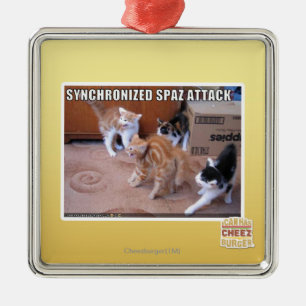 Sychronized Spaz Angriff Silbernes Ornament