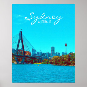 Sydney ANZAC Bridge ist eine Hafenstadt Poster