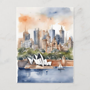Sydney Aqucolor art Postkarte