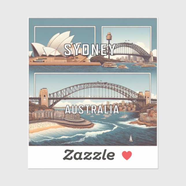 Sydney Australia 3 Inch Vinyl Sticker (Blatt)