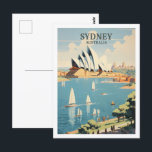 Sydney Australia Berühmter Vintage Travel Place Postkarte<br><div class="desc">Sydney Australia Vintag Famous Travel Place</div>