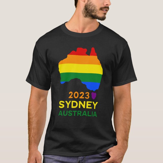 Sydney Australia Gay and Lesbian Pride T-Shirt (Vorderseite)