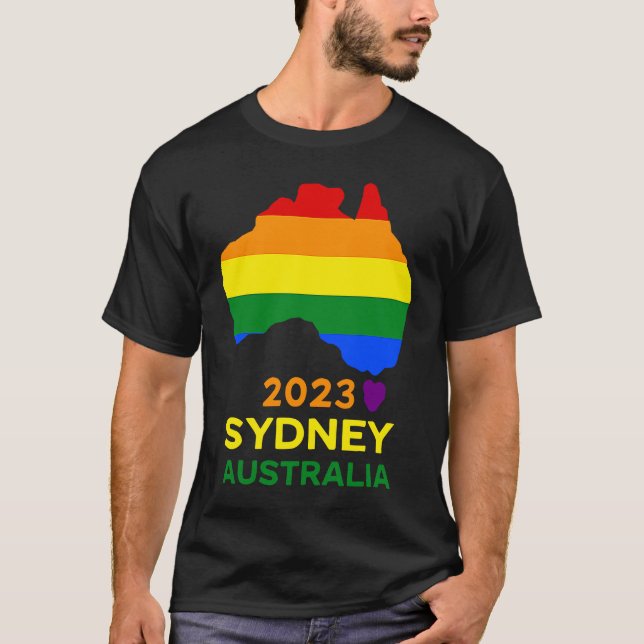 Sydney Australia Gay and Lesbian Pride T-Shirt (Vorderseite)
