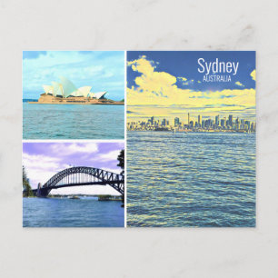 Sydney Australia Icons Postcard Postkarte