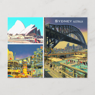 Sydney Australia Icons Postcard Postkarte