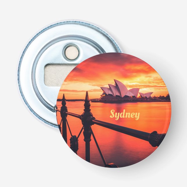 Sydney Australia Opernhaus Orange Sky Flaschenöffner (Vorderseite)