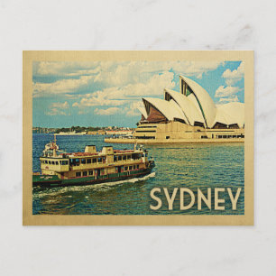 Sydney Australia Postcard Vintage Travel Postkarte