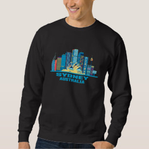 Sydney Australia Skyline Colorful Australian Citys Sweatshirt