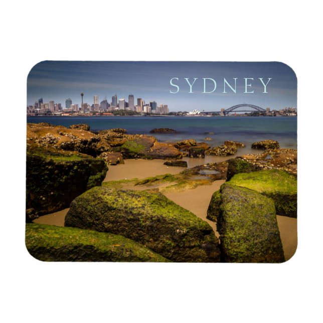 Sydney Australia Skyline von Bradleys Head Magnet (Horizontal)