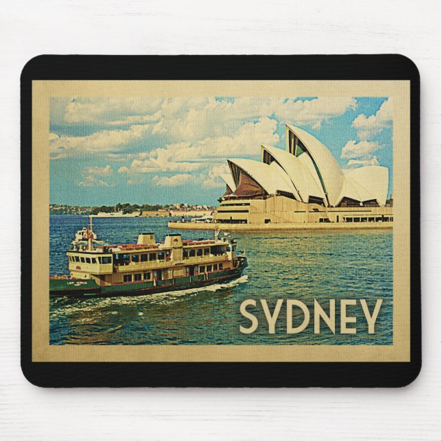 Sydney Australia Vintage Travel Mousepad (Vorne)