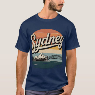 Sydney Australian Retro Sunset Graphic T-Shirt