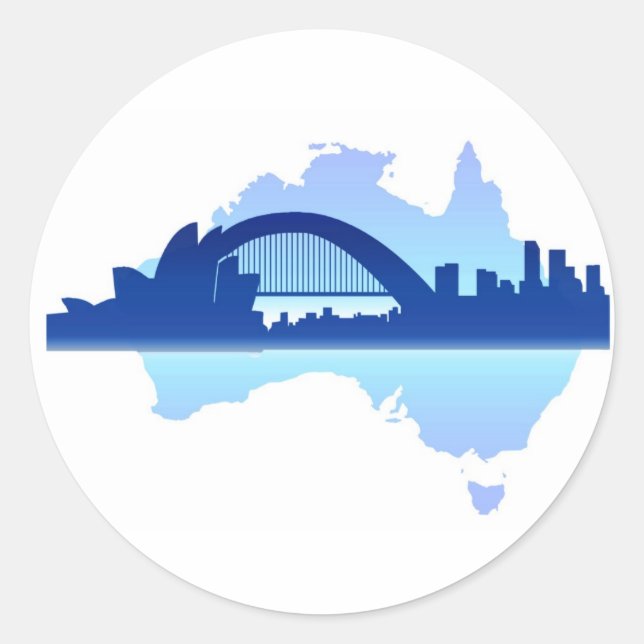 Sydney Australien 3 Runder Aufkleber (Vorderseite)