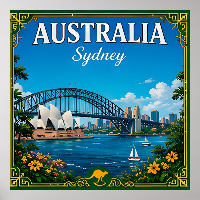 🌏 Sydney Australien Erinnerung vom Hafen 🌏 Poster (Vorne)