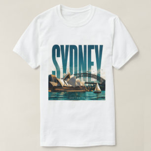 Sydney Australien Hafen Wahrzeichen & Küstenleben  T-Shirt