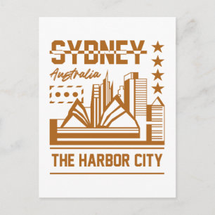 Sydney Australien Hafenstadt Moderne Skyline Desig Postkarte