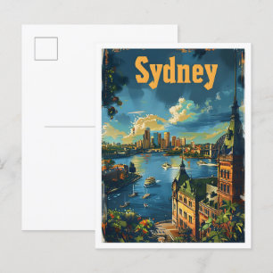 Sydney Australien Klassische Kunst Retro Vintage R Postkarte