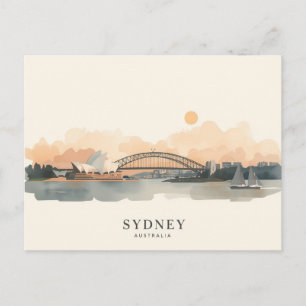 Sydney, Australien Minimalistischer Boho-Reise Postkarte