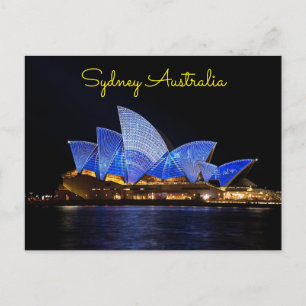 Sydney Australien Nachtzeit Postkarte