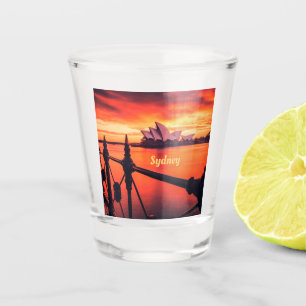 Sydney Australien Opernhaus Orange Sky Schnapsglas