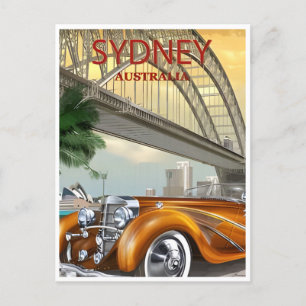 Sydney Australien Reise Kunst Vintage  Postkarte