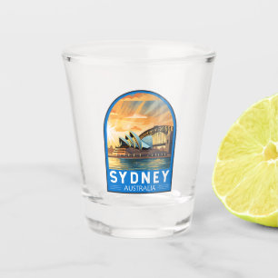 Sydney Australien Reise Kunst Vintage Schnapsglas