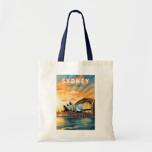 Sydney Australien Reise Kunst Vintage Tragetasche