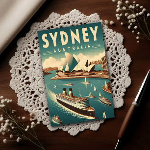 Sydney Australien Retro-Reise Postkarte