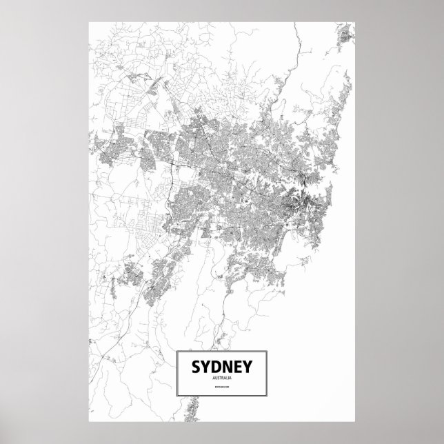 Sydney, Australien (schwarz auf weiß) Poster (Vorne)