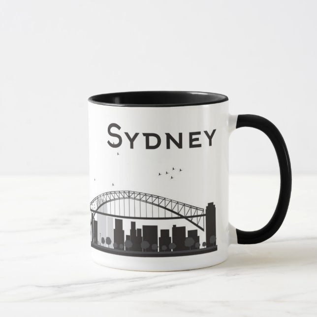 Sydney, Australien | schwarze u. weiße Tasse (Rechts)