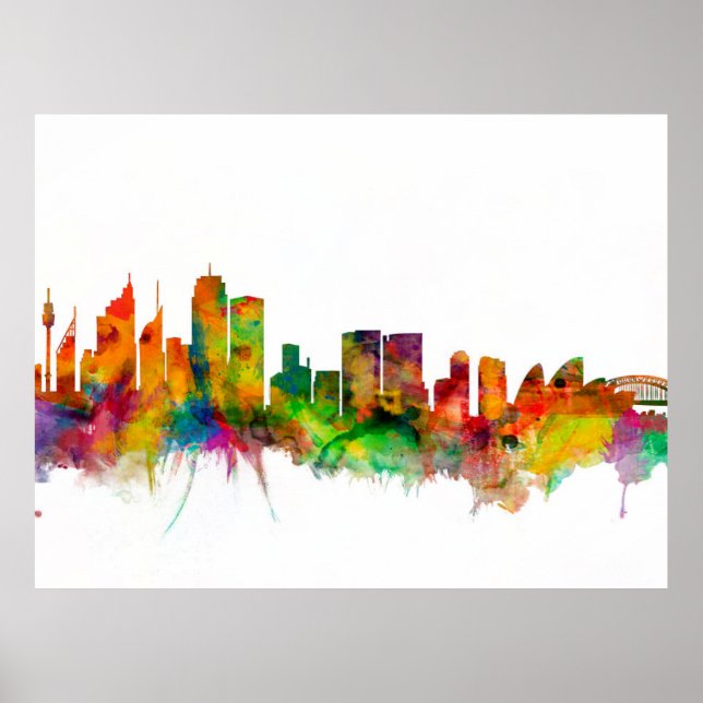 Sydney Australien Skyline Poster (Vorne)