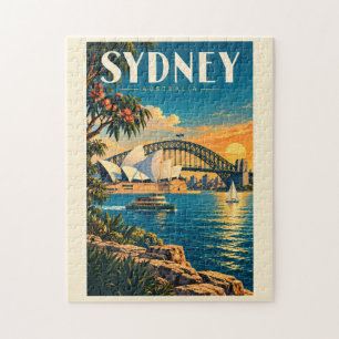Sydney Australien Sonnenuntergang Illustration Rei Puzzle