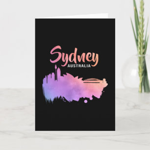 Sydney Australien Stadt Stadtbild Skyline Lustiges Karte