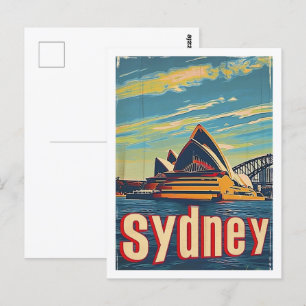 Sydney Australien Vintage Berühmter Reiseort Postkarte