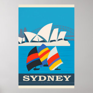 Sydney Australien Vintage Reise Poster