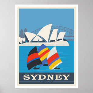 Sydney, Australien Vintage-Reise Poster