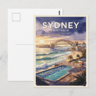 Sydney Australien Vintage Reise Postkarte