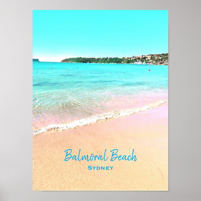 Sydney Balmoral Beach Naturlandschaft Poster (Vorne)