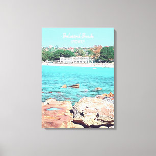 Sydney Balmoral Beach Retro Bathlon Pavillon Leinwanddruck