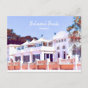 Sydney Balmoral Beach Rettro Bathers Pavillion Postkarte