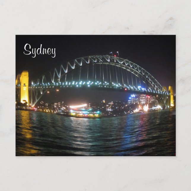 Sydney Bridge Fisheye Postkarte (Vorderseite)