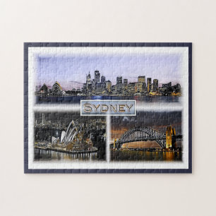 Sydney by Night - Australien - Mosaik - Puzzle